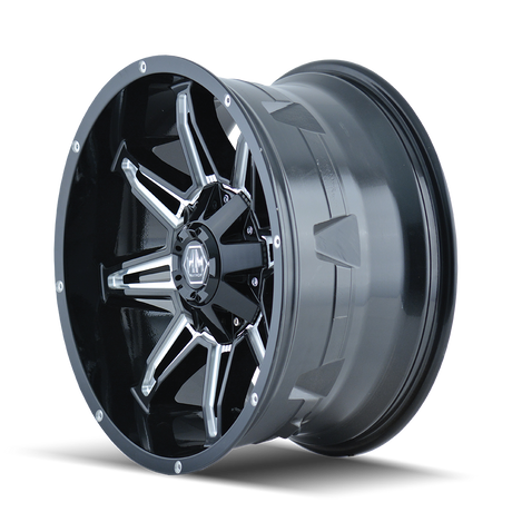 MAYHEM RAMPAGE 8090 GLOSS BLACK MILLED 17X9 5-127/5-139.7 -12MM 87MM