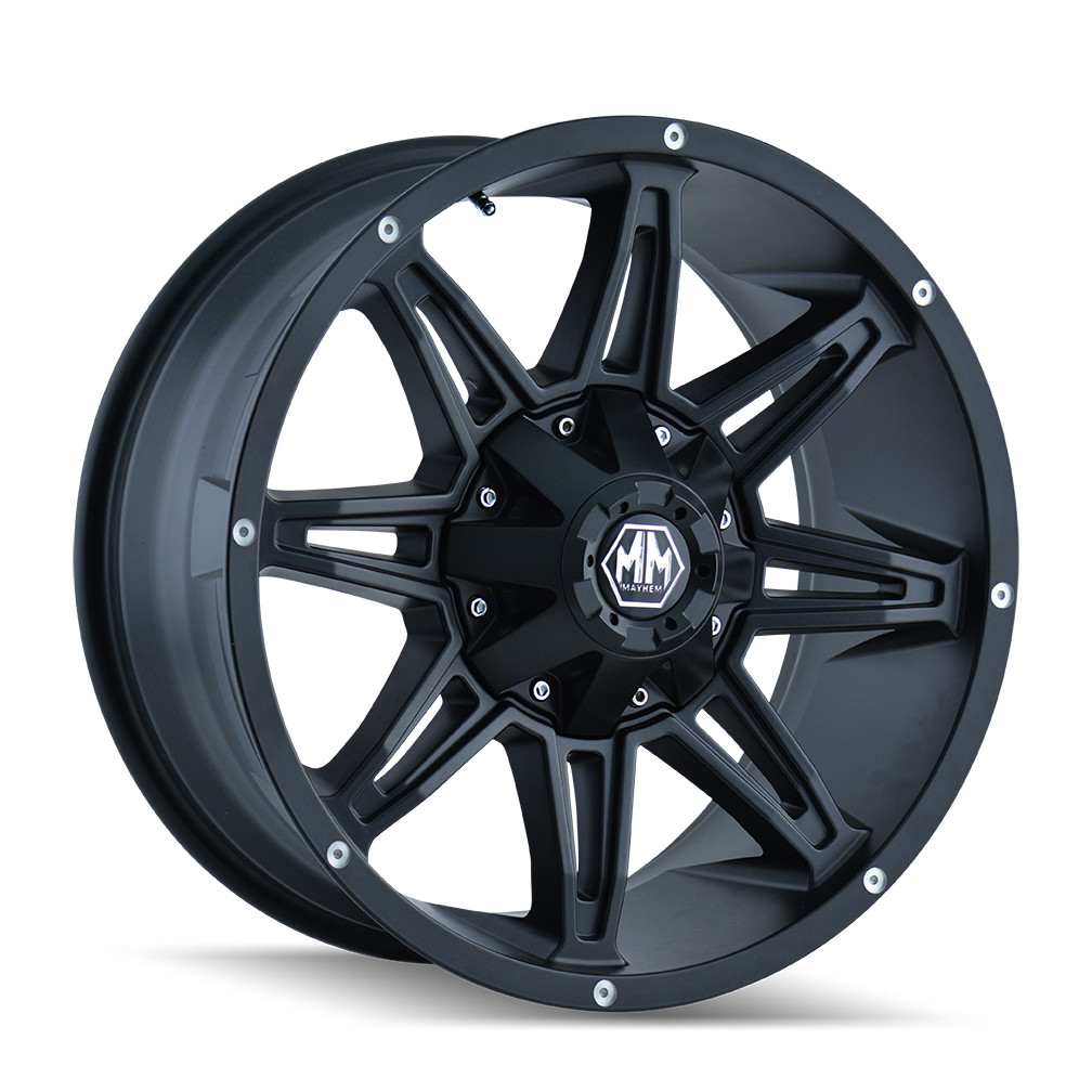 MAYHEM RAMPAGE 8090 MATTE BLACK 20X10 5-127/5-139.7 -25MM 87MM