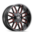MAYHEM COGENT 8107 GLOSS BLACK MILLED PRISM RED 20X10 5-127/5-139.7 -19MM 87.1MM
