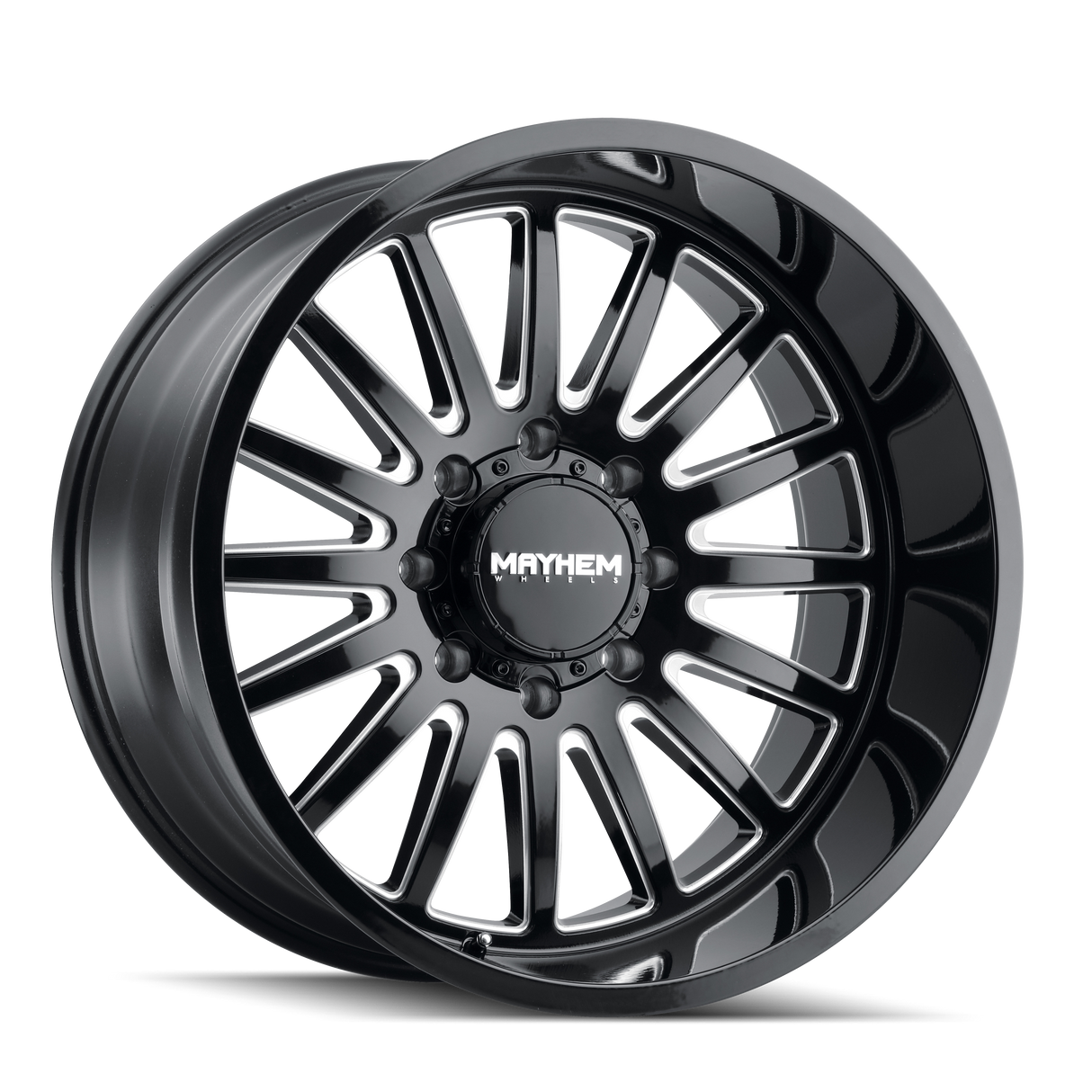 MAYHEM UTOPIA 8114 GLOSS BLACK MILLED 20X10 5-127 -19MM 71.5MM