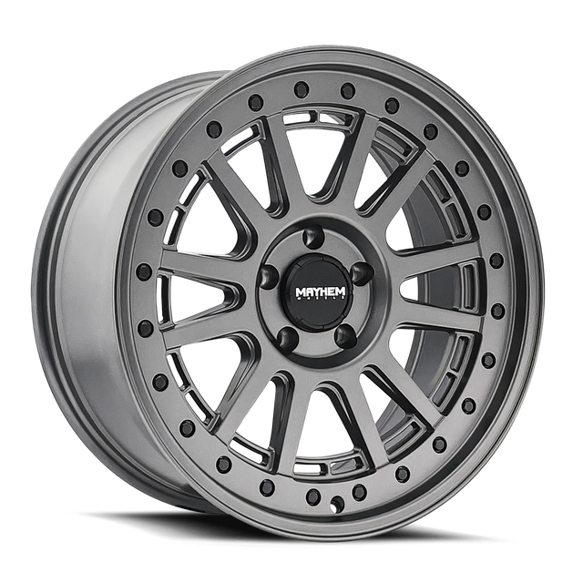 MAYHEM COMPASS 8305 MATTE GUNMETAL W/ BLK BOLT 17X9 5-127 -6MM 78.1MM