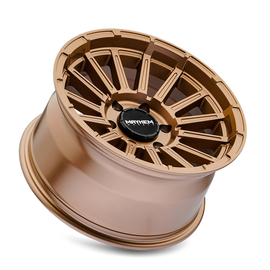 Mayhem Granite 17x9" Gold Jeep Wrangler And Jeep Gladiator Wheels