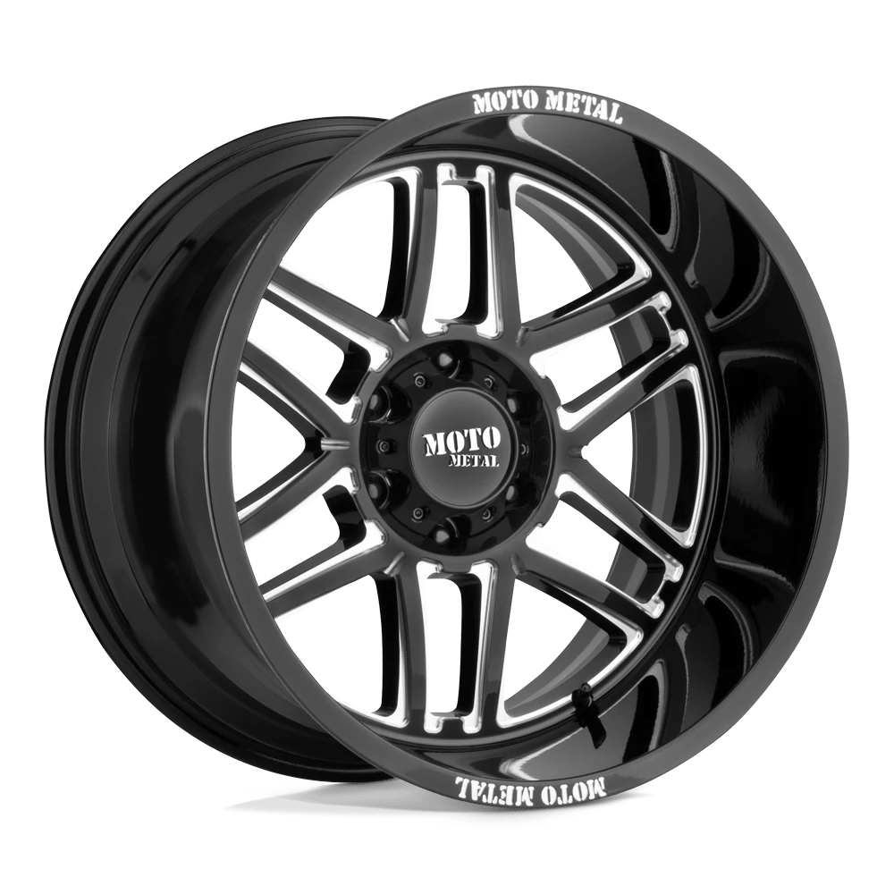 Moto Metal GLOSS BLACK MILLED MO992 20X10 5X5.0 G-BLK MILL -18MM