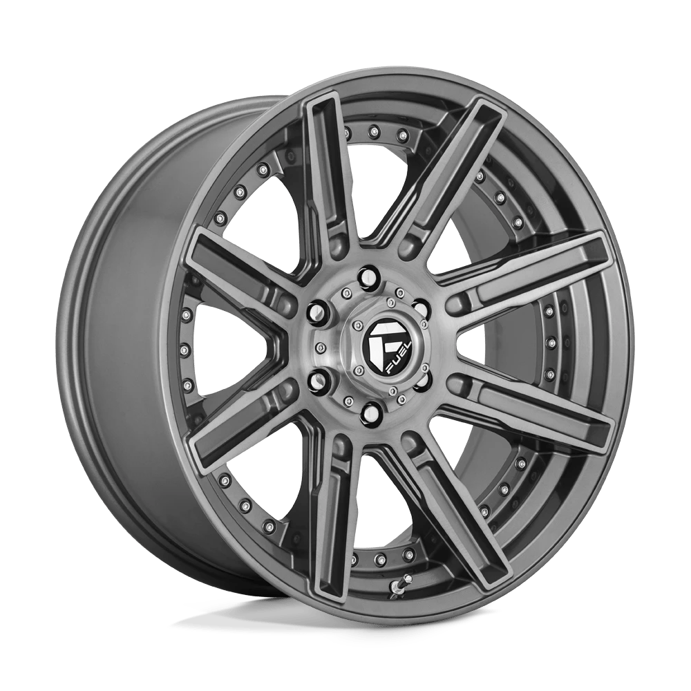 Fuel 1PC BRUSHED GUN METAL TINTED CLEAR ROGUE PLTNM 20X9 5X5 GLR 5.07 71.5 01MM