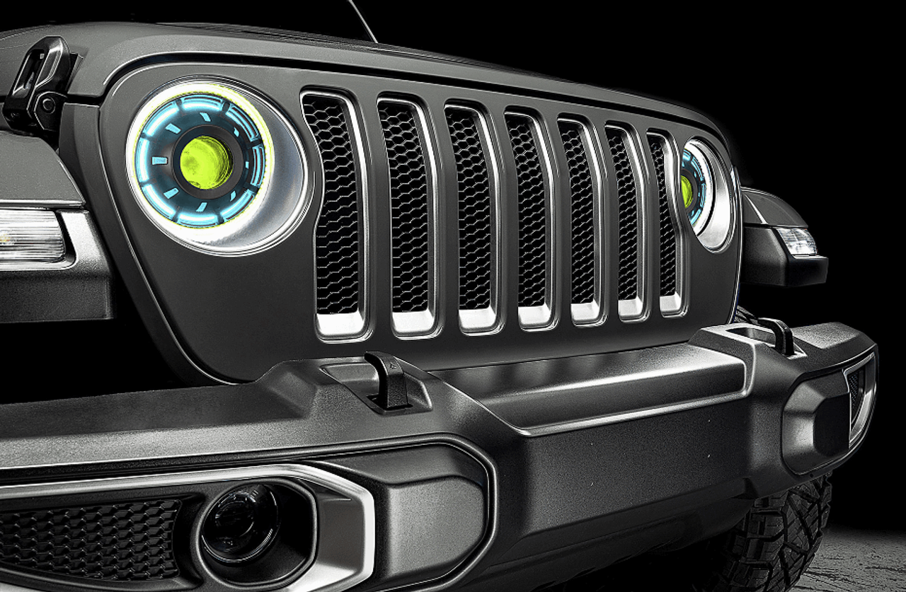 Oracle Jeep Wrangler And Gladiator 18+ 2DR/4DR JL, JLU, JT LED RGB Oculus Headlights