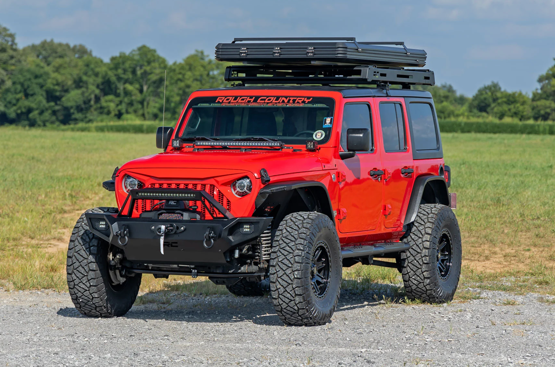 Rough Country Front Winch Bumper Jeep Wrangler and Gladiator (JK/JL/JT)