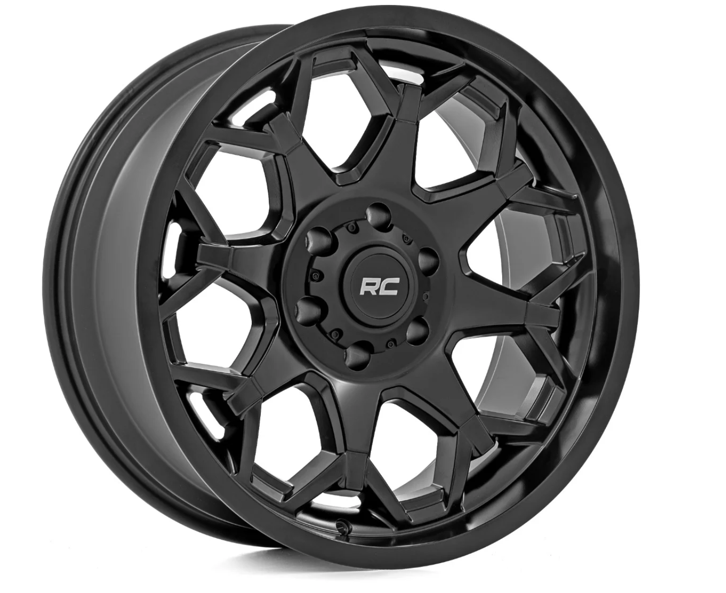 Rough Country 80 Series Wheel One-Piece | Semi Gloss Black | 20x10 | 5x5 | -25mm