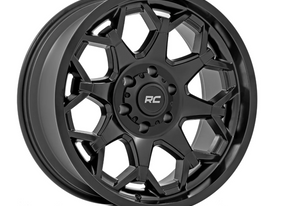 Rough Country 80 Series Wheel One-Piece | Semi Gloss Black | 20x10 | 5x5 | -25mm