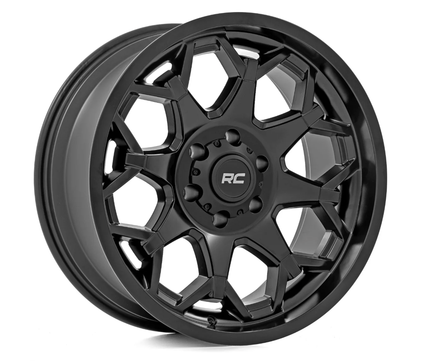 Rough Country 80 Series Wheel One-Piece | Semi Gloss Black | 20x10 | 5x5 | -19mm