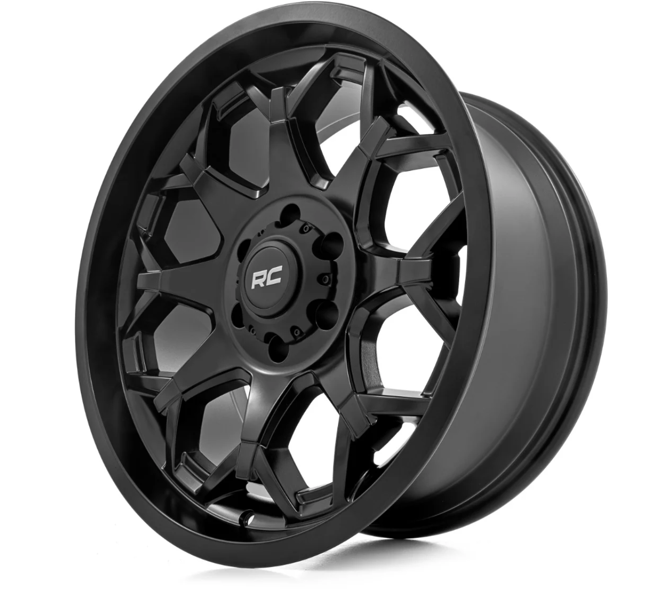 Rough Country 80 Series Wheel One-Piece | Semi Gloss Black | 20x10 | 5x5 | -19mm