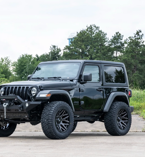 Rough Country 95 Series Wheel Machined One-Piece | Gloss Black | 20x10 | 5x5 | -19mm