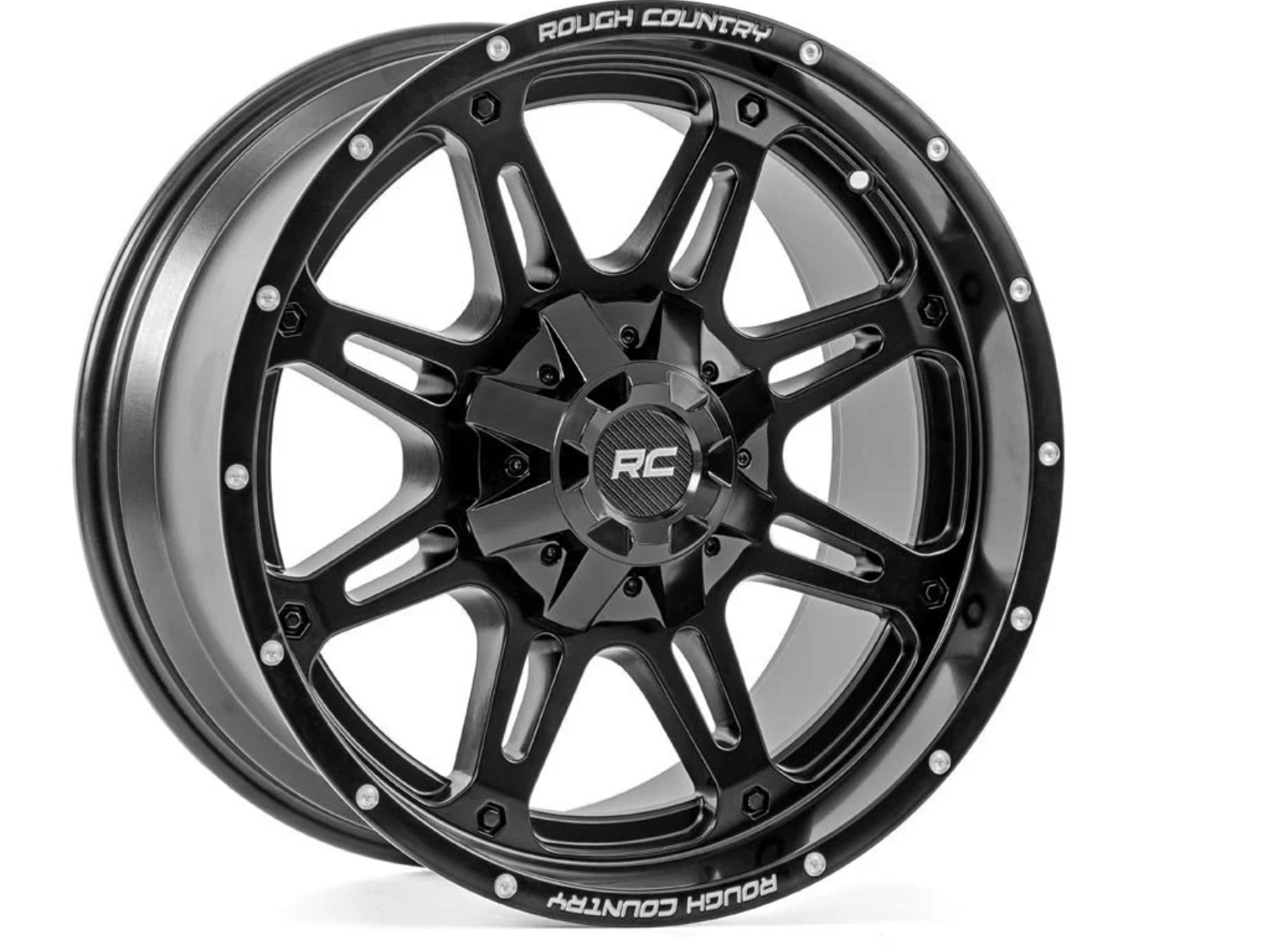 Rough Country 94 Series Wheel One-Piece | Matte Black | 20x10 | 5x5.0/5x4.5 | -18mm