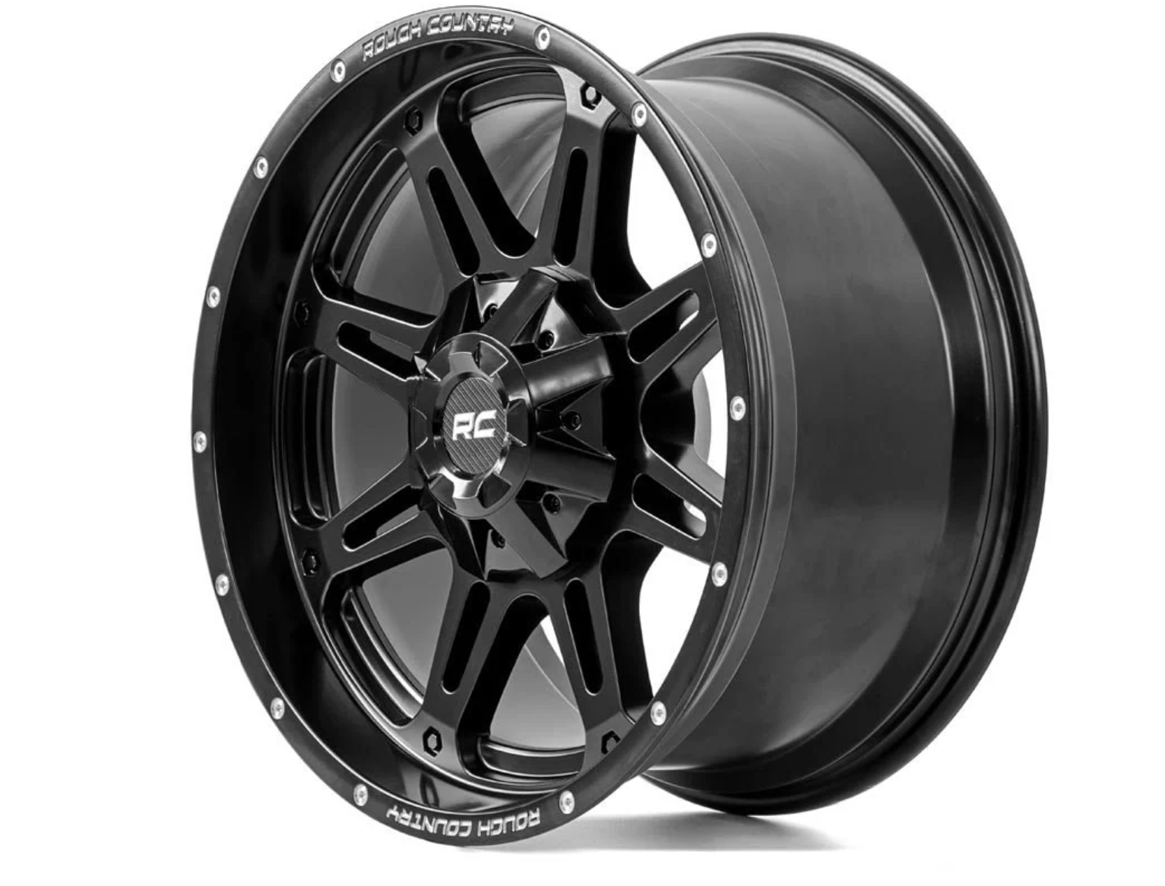 Rough Country 94 Series Wheel One-Piece | Matte Black | 20x10 | 5x5.0/5x4.5 | -18mm
