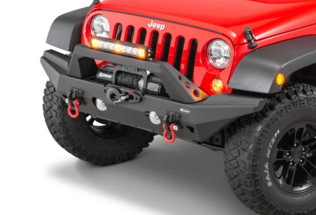 Quadratec Aluminum Brute Strength Winch Bumper for 07-18 Jeep Wrangler JK