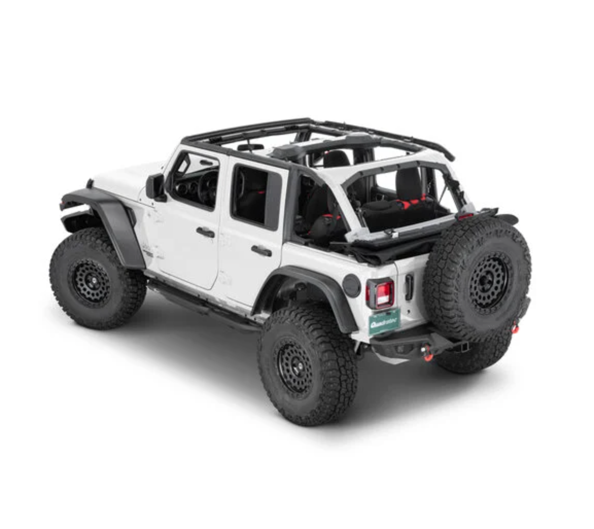 QuadraTop Premium Twill Complete Top, 2018 Current JLU Wrangler, Premium Black Twill