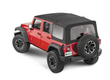 QuadraTop Complete Soft Top in Black Twill for 07-18 Jeep Wrangler JK Unlimited 4-Door