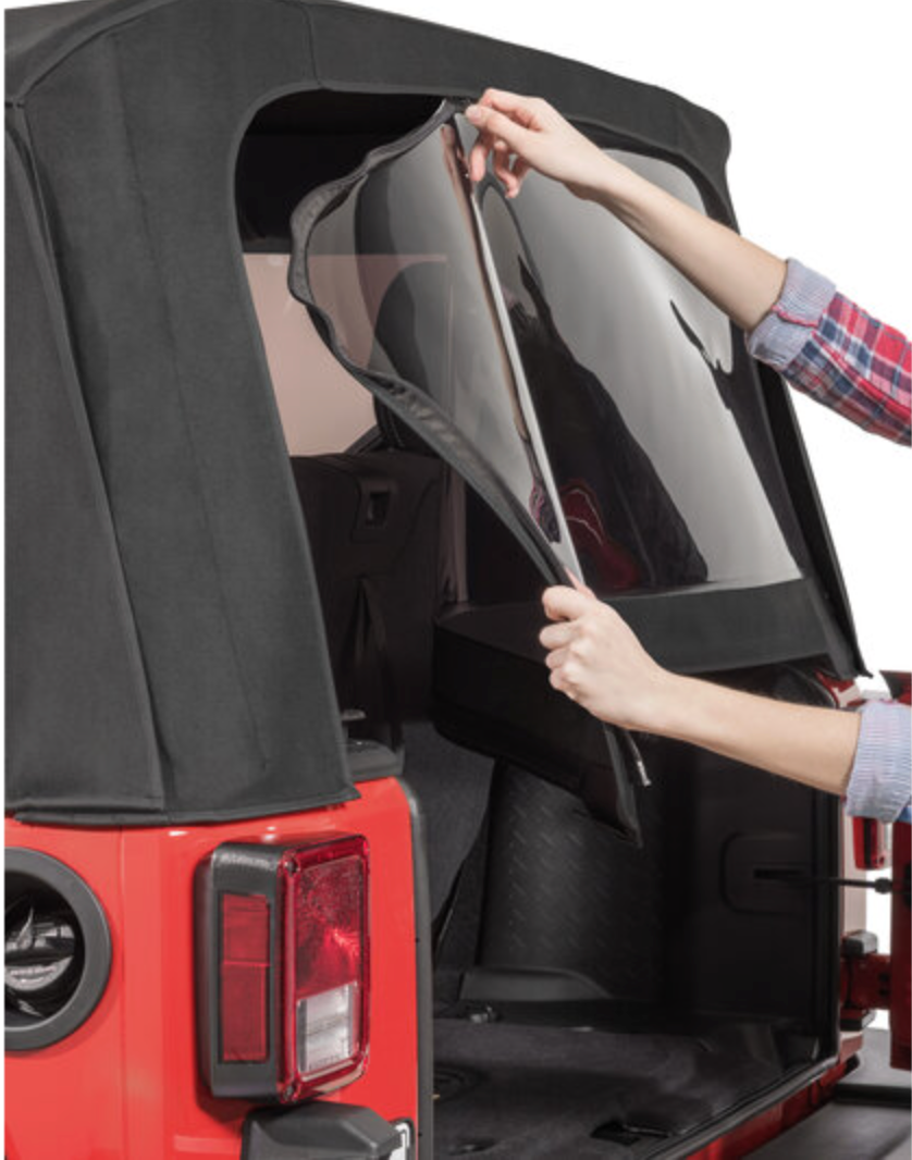 QuadraTop Complete Soft Top in Black Twill for 07-18 Jeep Wrangler JK Unlimited 4-Door