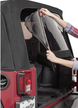 QuadraTop Premium Twill Complete Top, Tinted Glass, 07-18 Jeep JK 2 Dr, Premium Black Twill