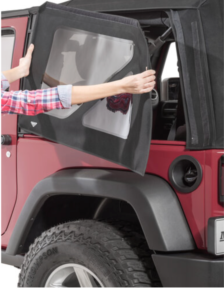 QuadraTop Premium Twill Complete Top, Tinted Glass, 07-18 Jeep JK 2 Dr, Premium Black Twill