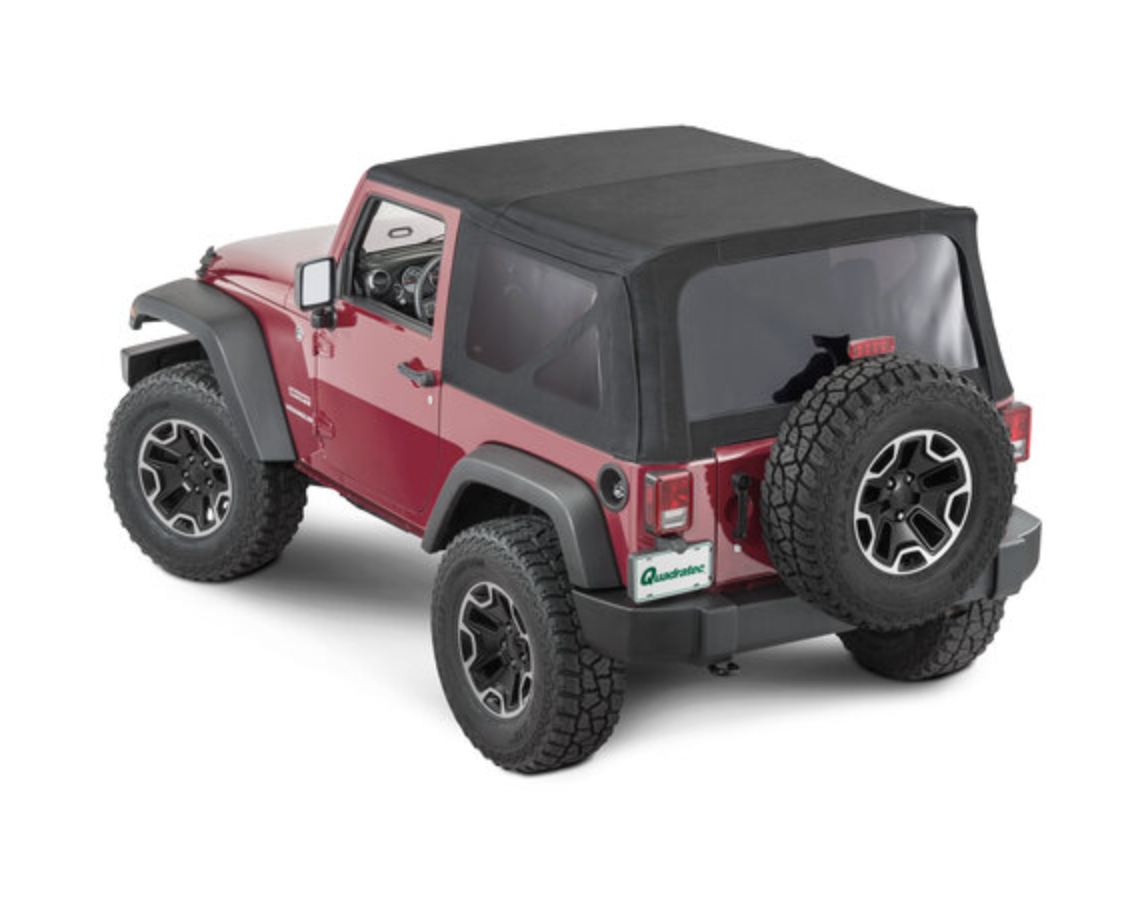 QuadraTop Premium Twill Replacement Top with Tinted Windows for 07-12 Jeep Wrangler JK 2-Door