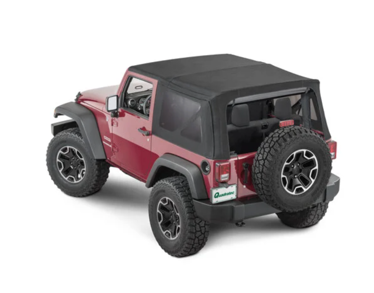 QuadraTop Premium Twill Replacement Top with Tinted Windows for 07-12 Jeep Wrangler JK 2-Door
