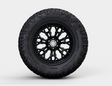 Avix TrailTek R/T LT265/70R17 rugged terrain tire mounted on black off-road wheel