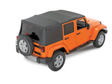 QuadraTop Replacement Soft Top with Tinted Windows in Black Diamond for 10-18 Jeep Wrangler Unlimited JK 4 Door