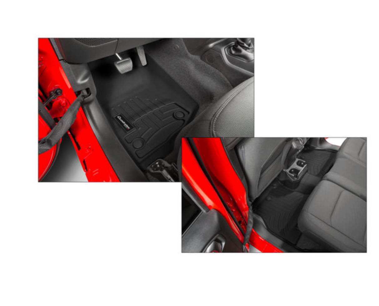 Quadratec DigitalFit Front and Rear Liners by WeatherTech for 18-26 Jeep Wrangler JL Unlimited