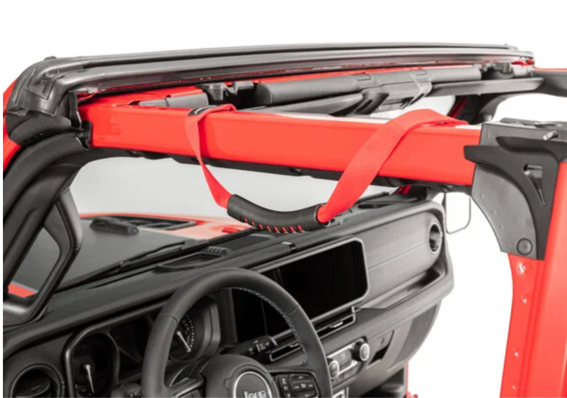 Quadratec Ultimate Sport Bar Grab Handles 2024+ Red Pair