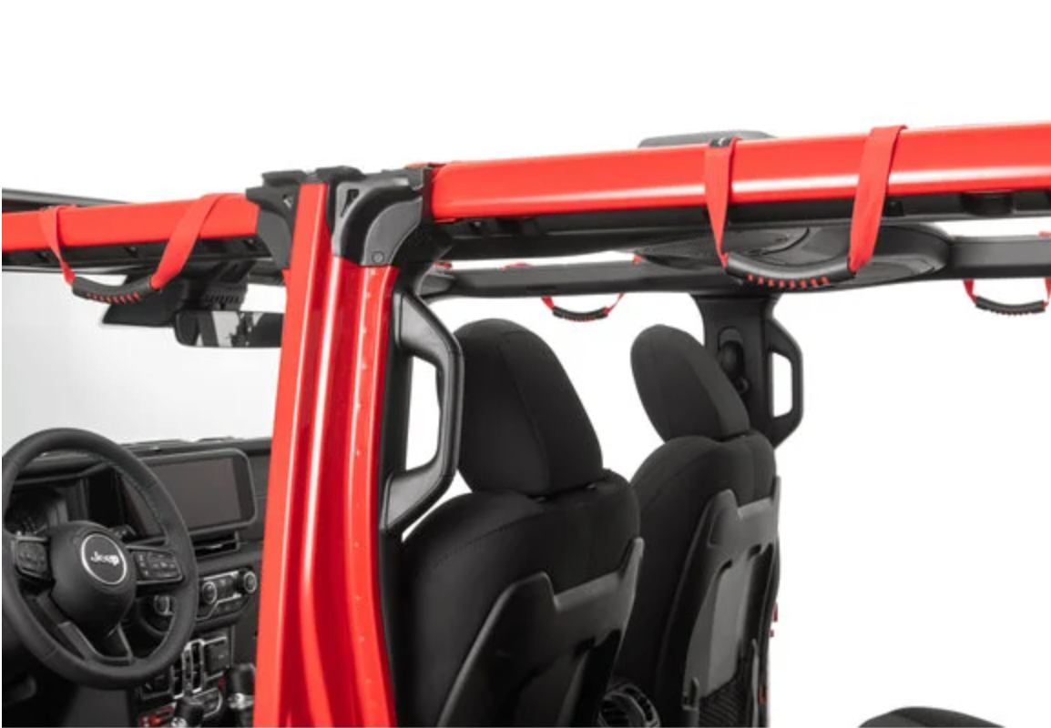 Quadratec Ultimate Sport Bar Grab Handles 2024+ Red Pair