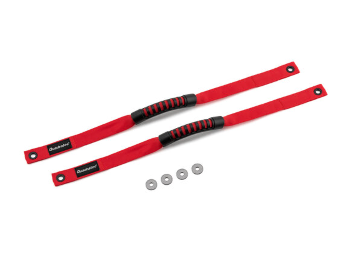 Quadratec Ultimate Sport Bar Grab Handles 2024+ Red Pair