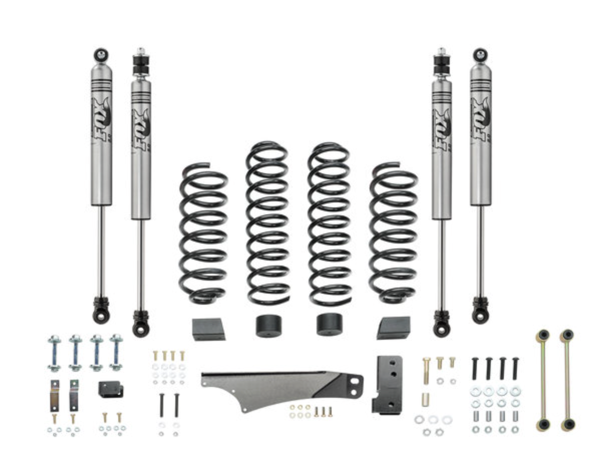 Quadratec 3.5” Coil Spring Suspension Kit with FOX IFP Mono-Tube Shocks for 07-18 Jeep Wrangler JKU  Unlimited