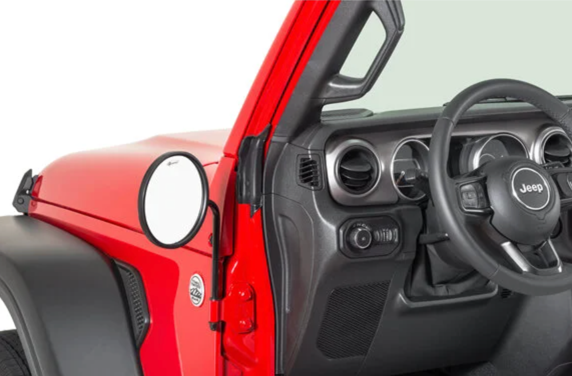 Quadratec Adventure Mirrors - Round Head for 76-26 Jeep Wrangler JL, JK, TJ, YJ, CJ & Gladiator JT