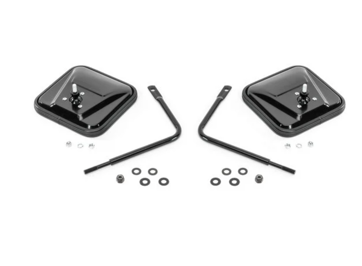 Quadratec Adventure Mirrors - Square Head for 76-26 Jeep Wrangler JL, JK, TJ, YJ, CJ & Gladiator JT