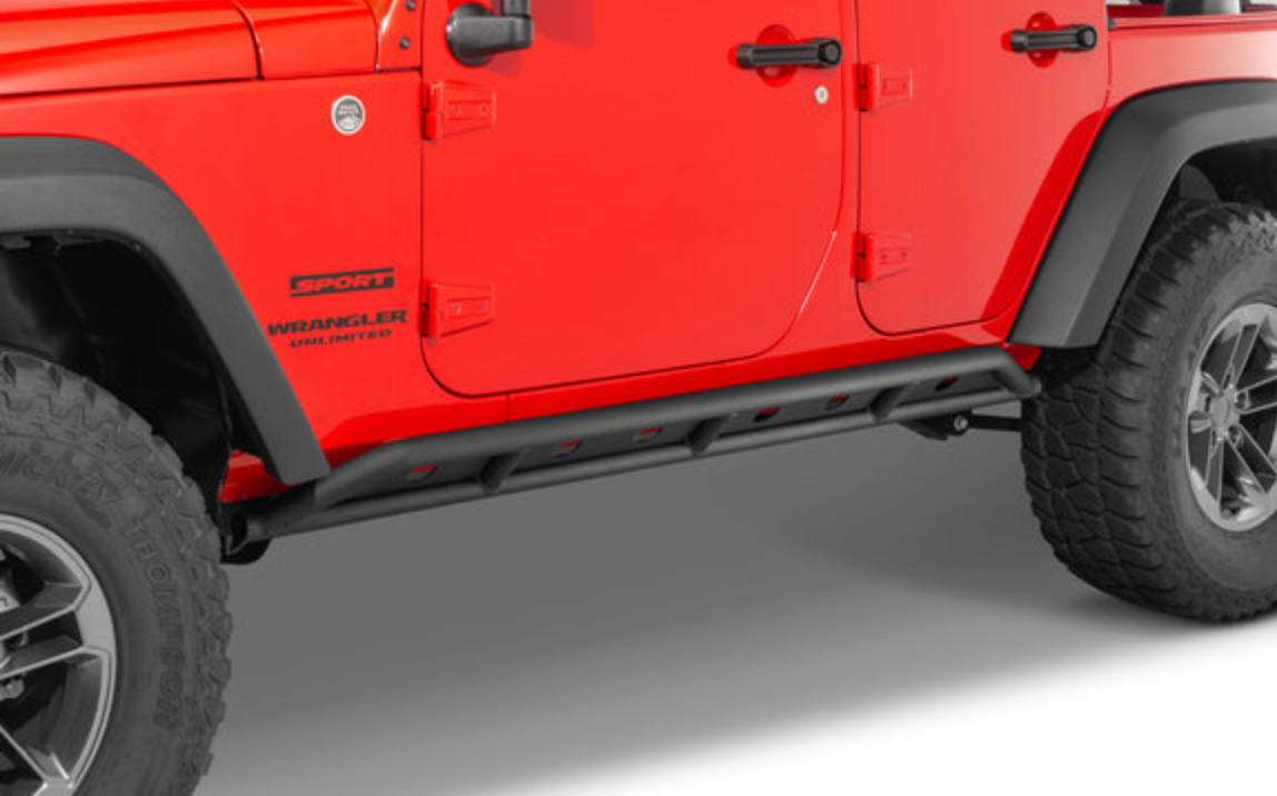 Quadratec Heavy Duty Rocker Guards for 07-18 Jeep Wrangler JK Unlimited 4-Door