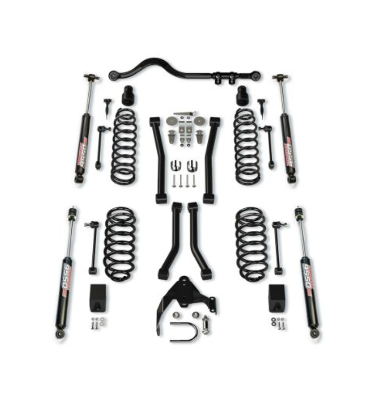 JK 4dr: 3" Suspension System W/ 4 Sport Control Arms & 9550 VSS Twin-Tube