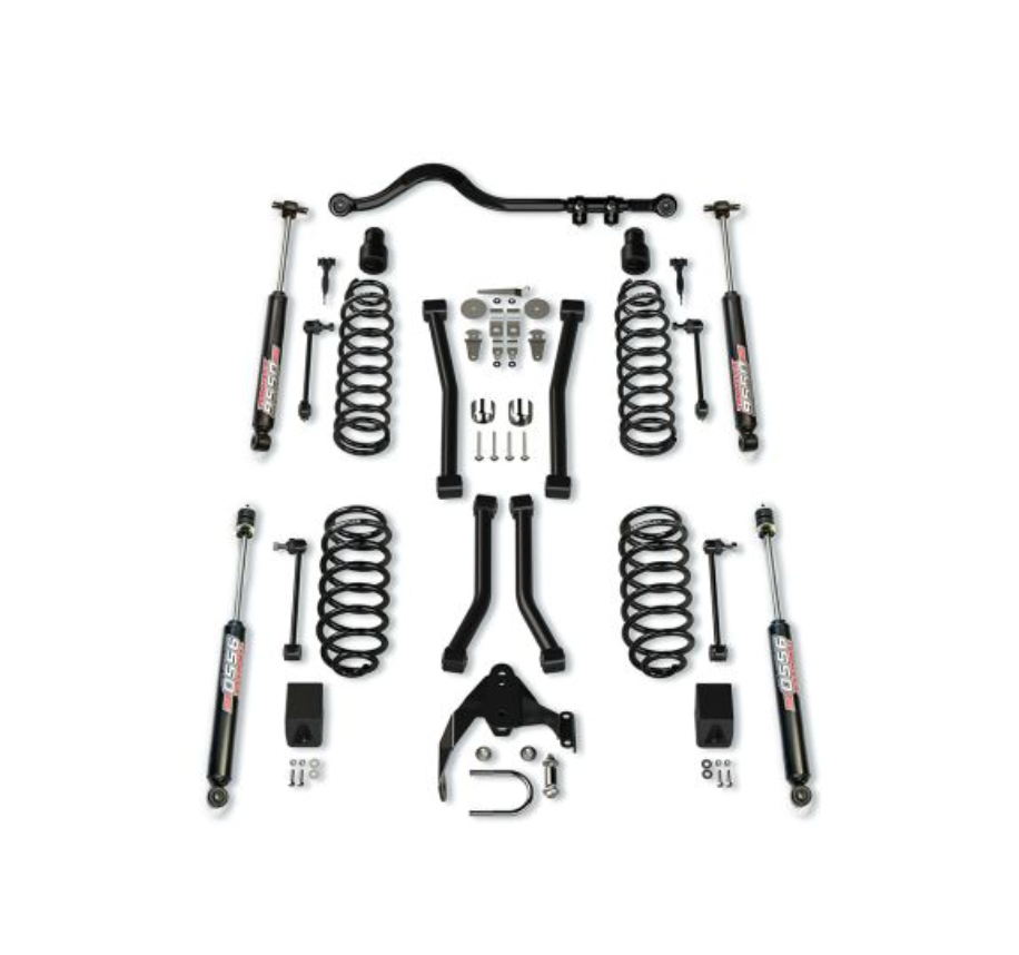 JK 2dr: 3" Suspension System W/ 4 Sport Control Arms & 9550 VSS Twin-Tube