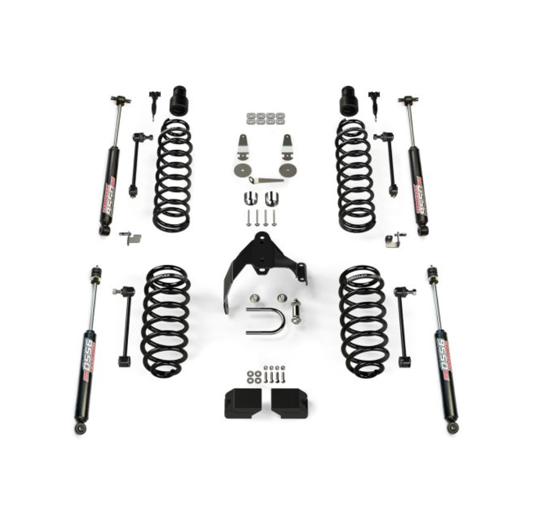 JK 4dr: 3" Coil Spring Base Lift Kit & 9550 VSS Twin-Tube