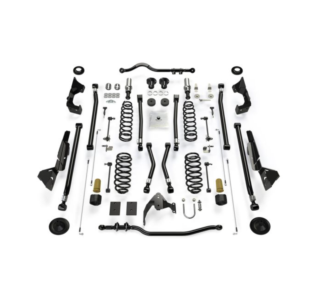 JK 2dr: 4" Alpine RT4 Long Arm Suspension System - No Shocks