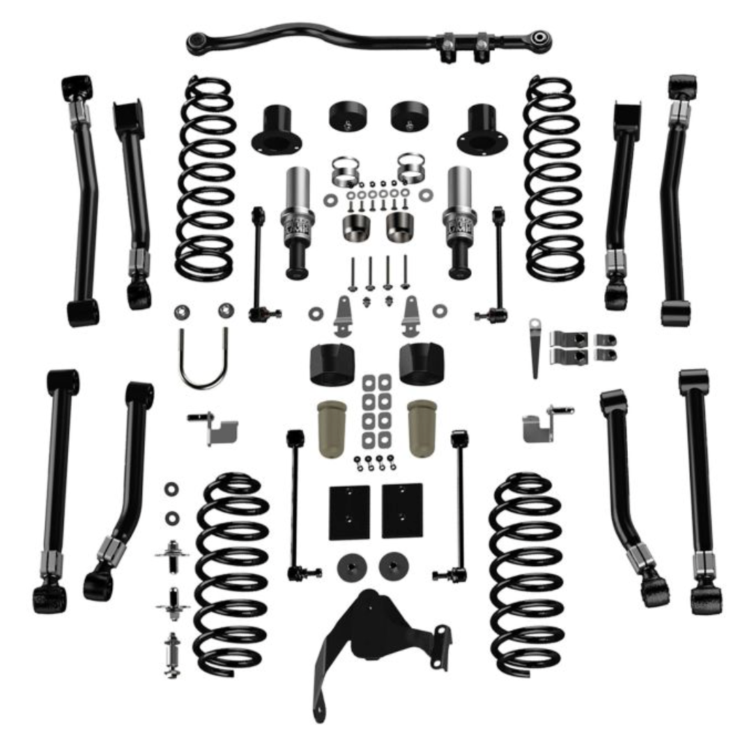 JK 2dr: 3" Alpine CT3 Outback Overland Short Arm Suspension System - No Shocks