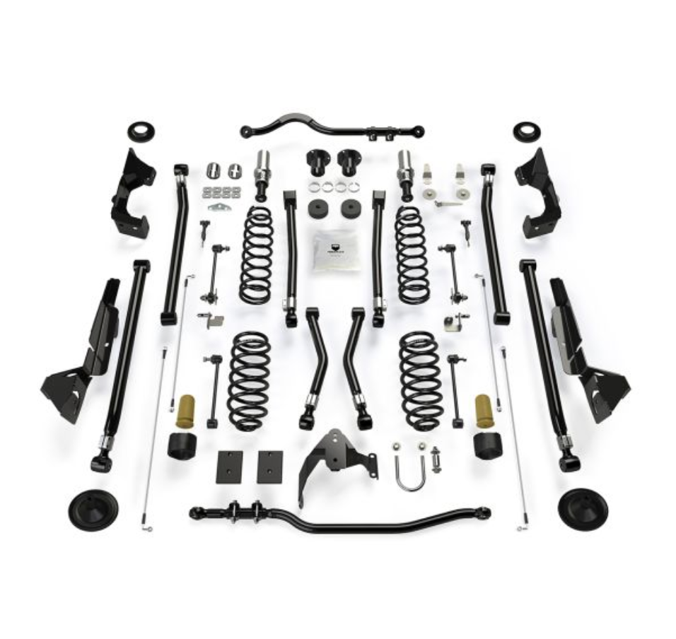 JK 4dr: 4" Alpine RT4 Long Arm Suspension System - No Shocks