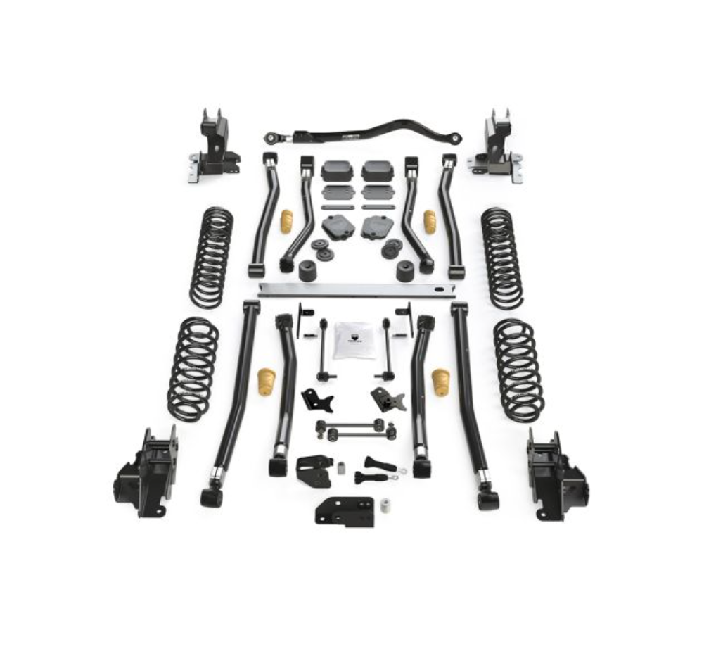 TeraFlex 4.5 inch Alpine CT4 long arm suspension system for Jeep Wrangler JL Unlimited 3.6L and 2.0L models without shock absorbers