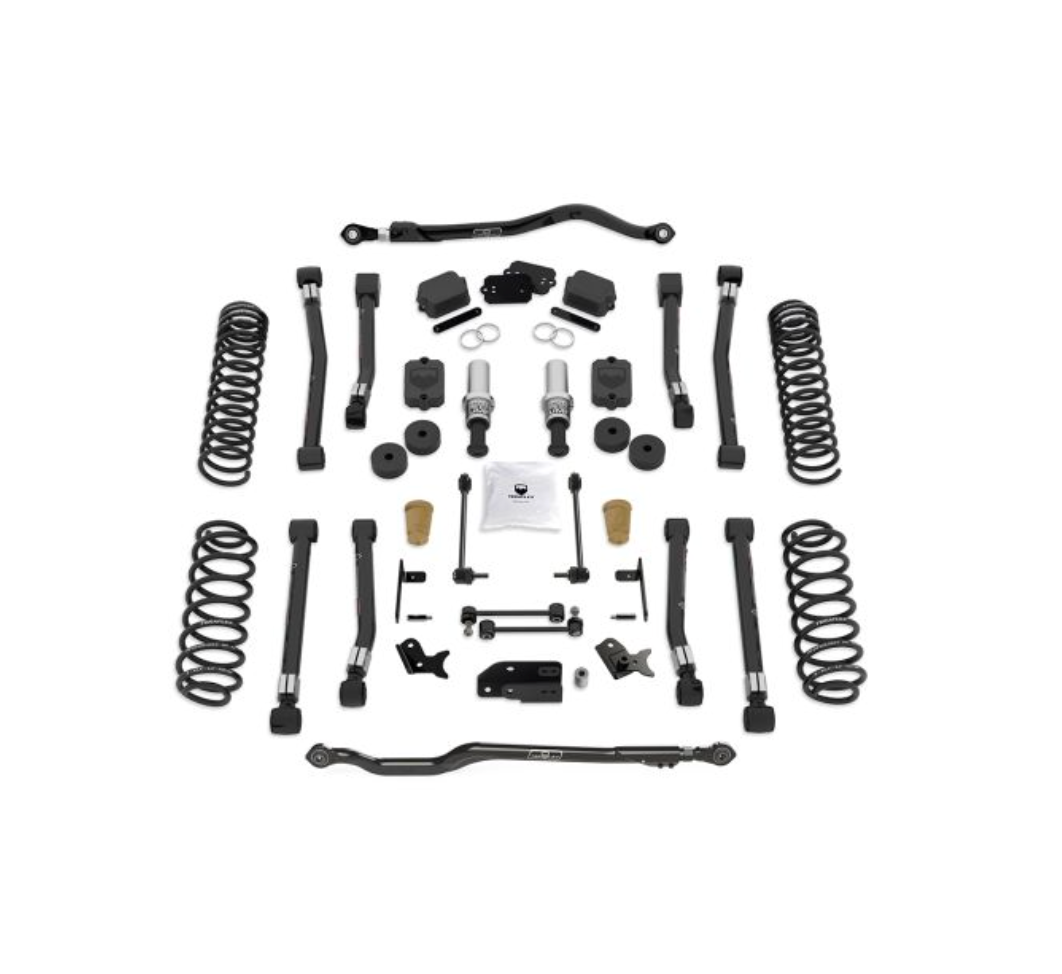 TeraFlex 2.5 inch Alpine RT2 Outback Overland short arm suspension system for Jeep Wrangler JL Unlimited 4-door 3.6L and 2.0L without shocks