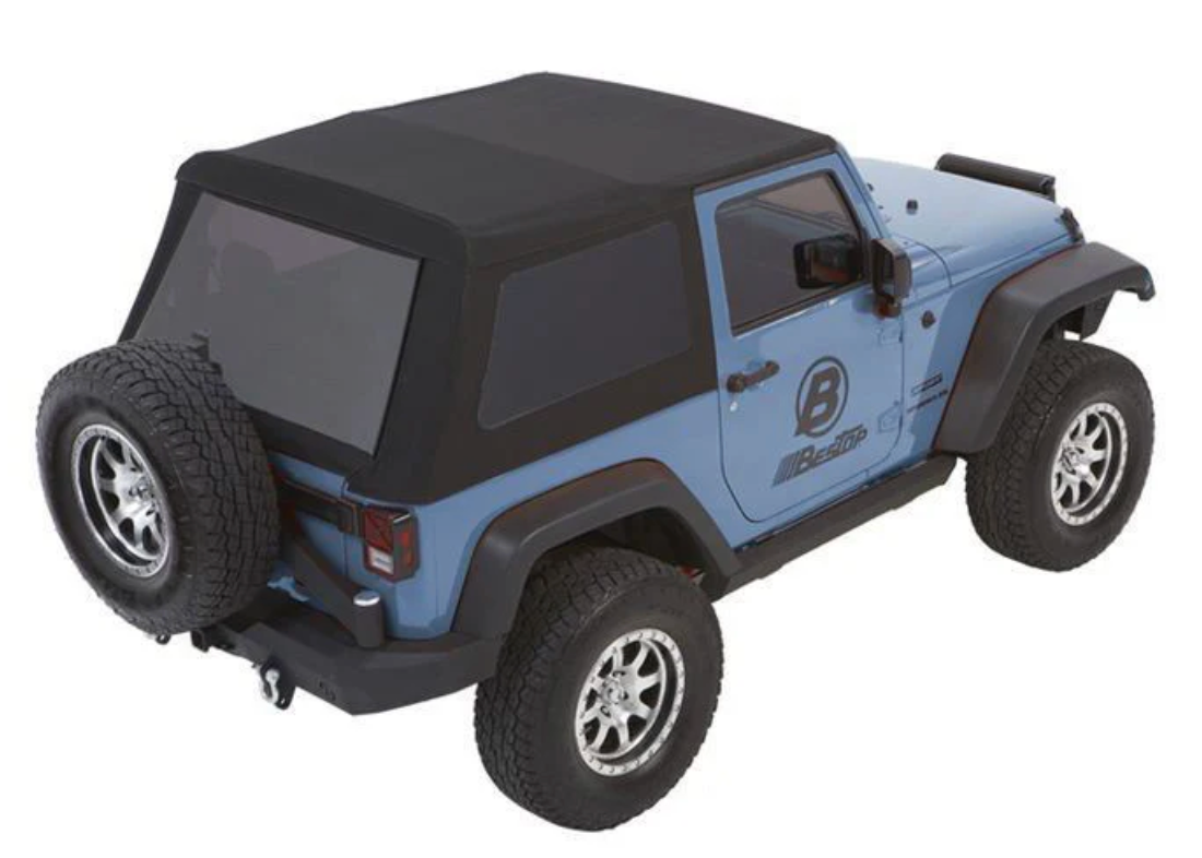 Bestop Trektop NX Glide Black Twill Soft Top for Jeep Wrangler JK 2-Door