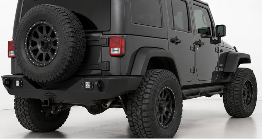 JK/JKU Rear Bumper with cube reverse lights