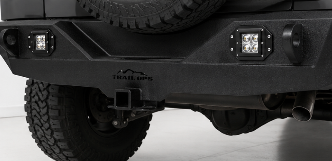 JK/JKU Rear Bumper with cube reverse lights