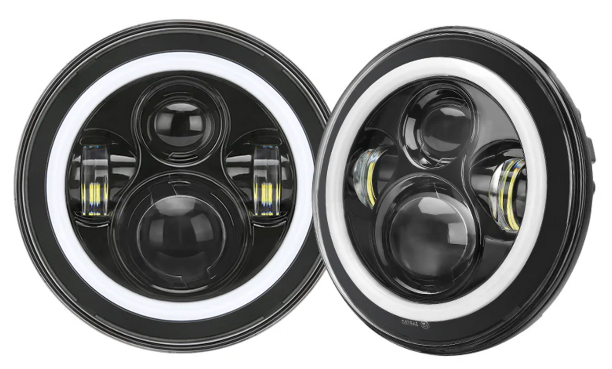 Trail Ops 7" Halo LED Headlights for Jeep Wrangler JK/JKU