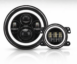 Trail Ops 7-Inch LED Headlight & Fog Light Combo Kit (Non- RGB) | Jeep Wrangler JK/JKU