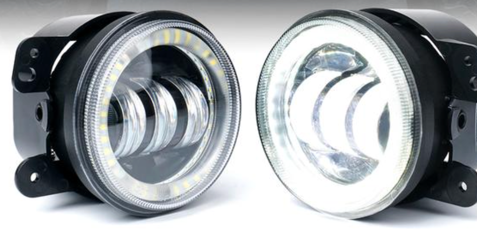 Trail Ops RGB LED Halo Fog Lights for Jeep Wrangler JK, JL & Gladiator JT (4- Point Mount)