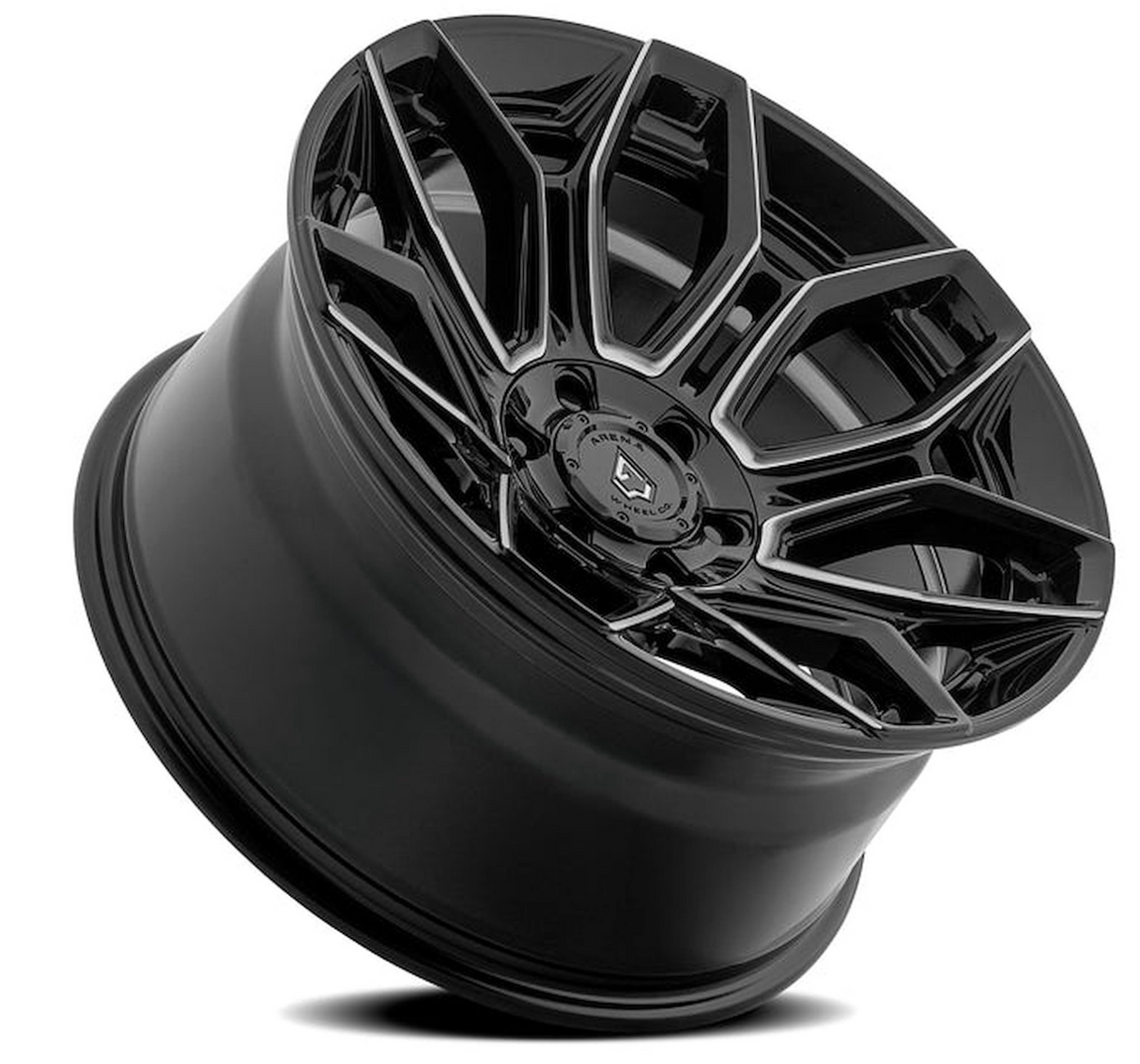 Arena Viper 20x9  0mm Gloss Black And Milled